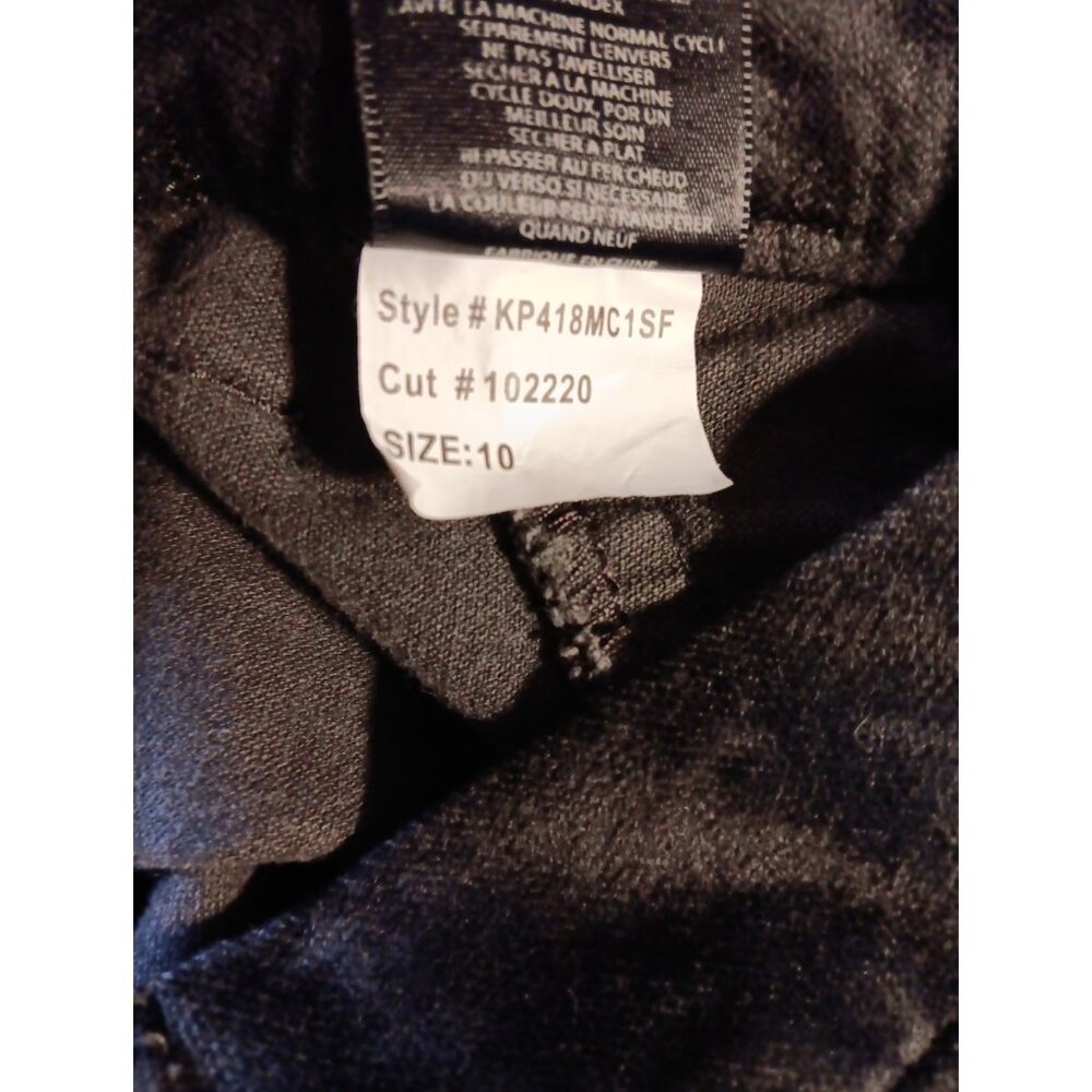 Kut from the Kloth Diana Skinny Velvet Pants Womens 10 Black Straight Stretch - Picture 6 of 7